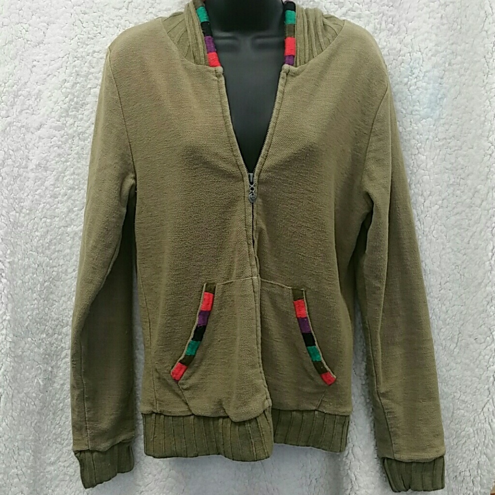 Roxy hooded Sweatshirt zip up size XL